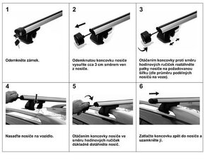 Strešný nosič zamykací hliníkový 135cm ALU-TOP - 4