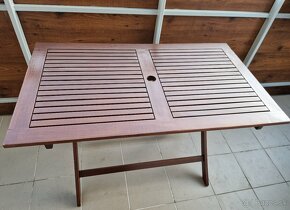 Záhradný drevený stôl - 4