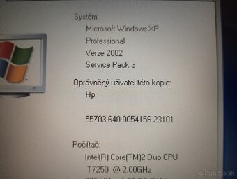 predám notebook HP COMPAQ 6710B , WINDOWS XP 32bit - 4