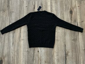 Ralph Lauren tmavo sivý pánsky sveter cable-knit M - 4