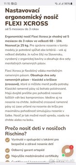 Ergonomický nosič Rischino Flexi Xcross - 4