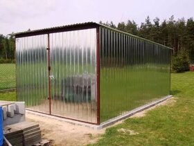 Stavebný plecháč, stavebná búda, plechová garáž 3x5m - 4