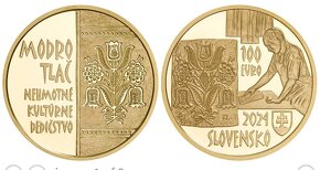 100 Eur zlatá minca MODROTLAC SK 2024 - 4