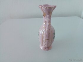 Secesní vázička -růžový porcelán -Chodov - 4