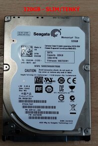 Predám 2,5" SATA HDD (pevné disky) 250GB - 1TB - 4