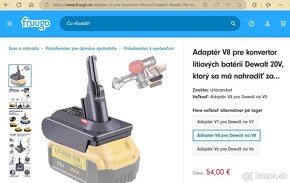 Akumulátorový adaptér/konvertor pre vysávač Dyson V7/V8. - 4