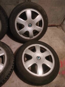 4ks alu disky orig. Škoda 5x100 r15 pneu 195/50 r15 - 4