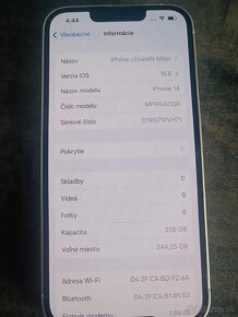 iPhone 14, 256 GB   100% stav batéria - 4