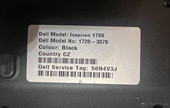 Dell 1720 - Intel Dual Core - 2GB RAM - 500GB - Geforce 8600 - 4