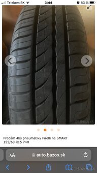 Letné pneumatiky Pirelli na Smart - 4