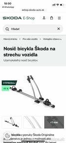 Nosič bicykla Škoda na strechu vozidla - 4