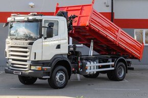 SCANIA R380 - 4X4 TROJSTRANNÝ SKLÁPAČ + HYDR. RUKA - EU-4 - 4