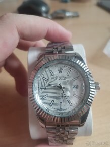 Pánske hodinky Rolex Datejust palm lief motiv biele - 4