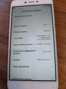 Predám telefón Xiaomi redmi 5A,2GB/ROM 16Gb - 4