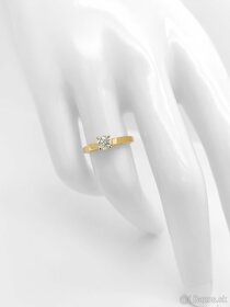 Zásnubný 14ct zlatý prsteň s pravým diamantom 0,31ct - 4