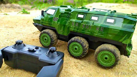 Nové RC auto Vojenský Transportér 6x6 2ks Baterii - 4