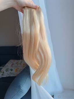 Tape in vlasy blond 40 cm - 4