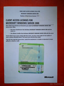 Predám CAL 5 clients pre Windows server 2008/2008 R2 - 4