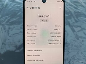 Pěkný Mobilní telefon Samsung Galaxy A41 / 4GB RAM / 64GB - 4