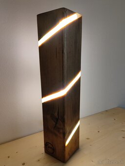 Stolná lampa z dreva - 4