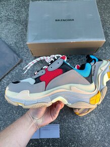 Balenciaga Triple S Grey Red Blue tenisky - 4