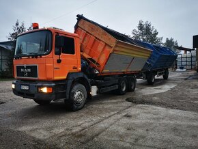 MAN nákladné auto 6x4 - sklápač  +  Kassbohrer príves - 4