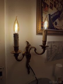 Nástenná originálna starožitná lampa - 4