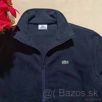 Lacoste čierna flísová mikina fleece jacket full zip L - 4