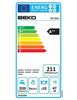 UMýVAčKA RIADU BEKO šírka 45 CM - 4