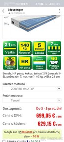 PREDÁM POSTEĽ S MATRACOM A STOLIKMI - 4