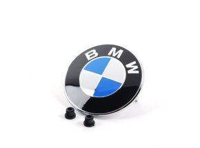 BMW ✅ EMBLEM / ZNAK + GUMOVE STUPLE / ROZMER 82/78/74 MM - 4