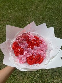 Saténové kytice ruží - 4