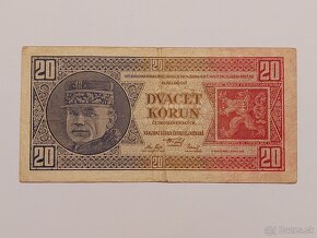 Originál 20 korún 1926 1.ČSR - 4