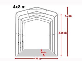 Garáž pre auto 4x8 plachta pvc 550g/m2 - 4