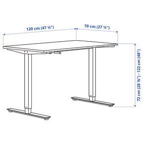 Vyskovo nastavitelny stol Ikea TROTTEN - 4