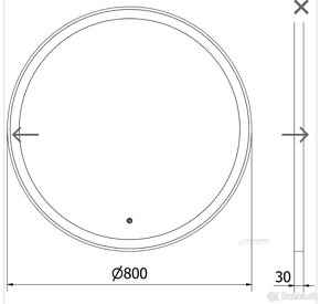 Zlate okrúhle podsvietené zrkadlo MEXEN - 4