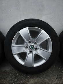 DISKY ŠKODA R16 5x112 + letné DOT22 - 4