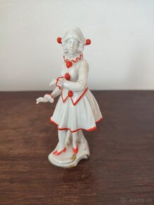 Volkstedt kolombína pierotka porcelánová soška 13 cm - 4