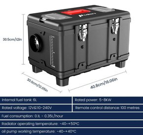 Nezávisl kurenie naftove 12V  220V prenosne - 4