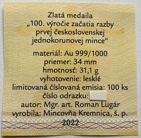 100.výročie začatia razby prvej československej koruny - 4