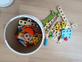 Drevená stavebnica šrobovačka Eco toys 3+ - 4