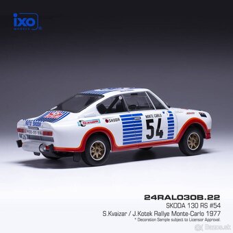 Modely Škoda R5 a 130 RS 1:24 IXO - 4