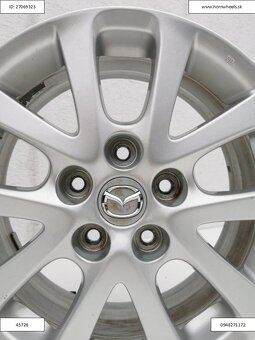 Mazda 3, 5 originál alu disky 5x114,3 R16 ET52,5 1210 - 4