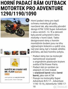 Vrchný padací rám Outback Motortek na KTM - 4