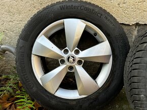 R17 Zimná sada Škoda rozteč 5x112 215/65 R17 Continental - 4