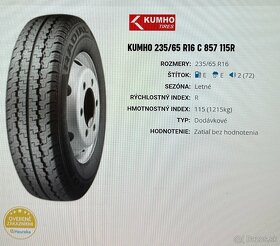 Pneu KUMHO 857 235/65 R16C 115/113R - 4x - 4