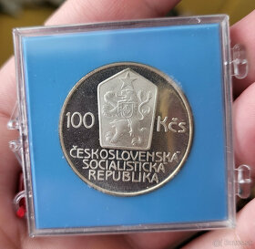 Československo 100 korún 1986 Mácha proof - 4