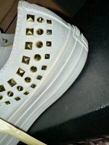 converse white/gold trendy original tenisky-botasky - 4