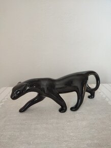 Keramia veľký čierny panther keramická soška 30 cm - 4