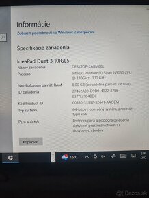 Predám Lenovio Ideapad duet3 10igl5-LTE - 4